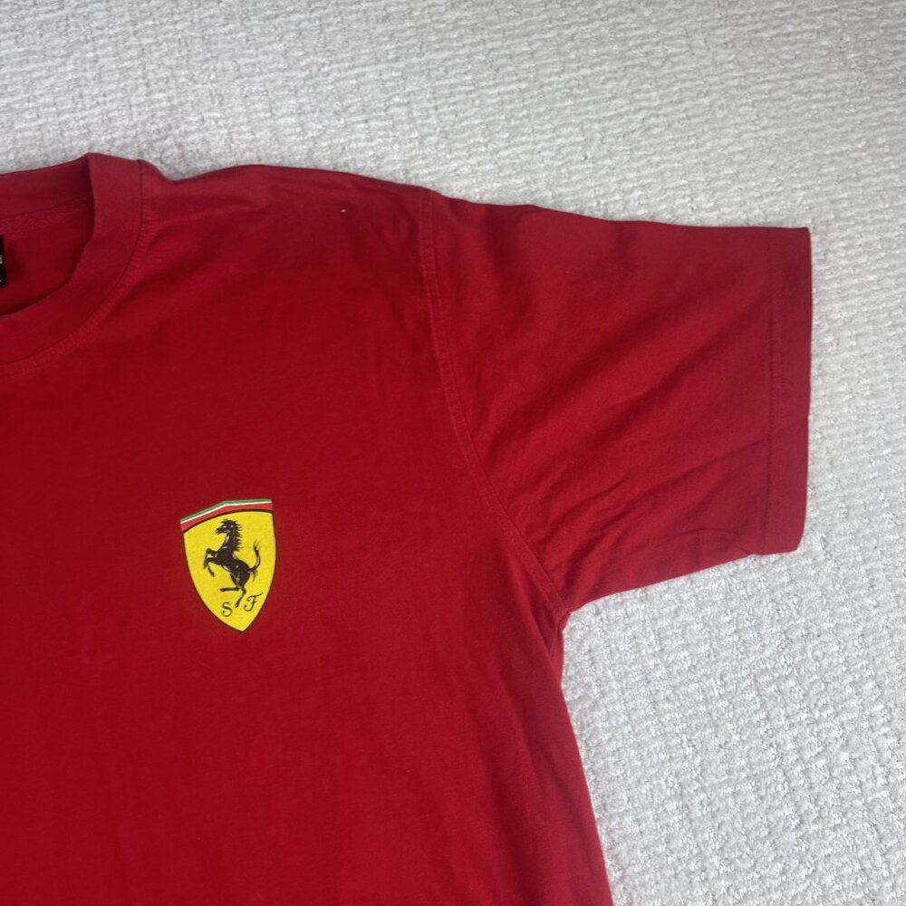 Vintage Ferrari T Shirt Mens Large L Red Short Sleeve Scuderia Logo 2002 - - Picture 3 of 16